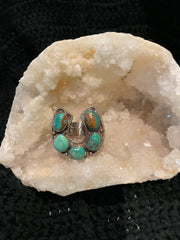 Turquoise Horseshoe Adjustable Ring