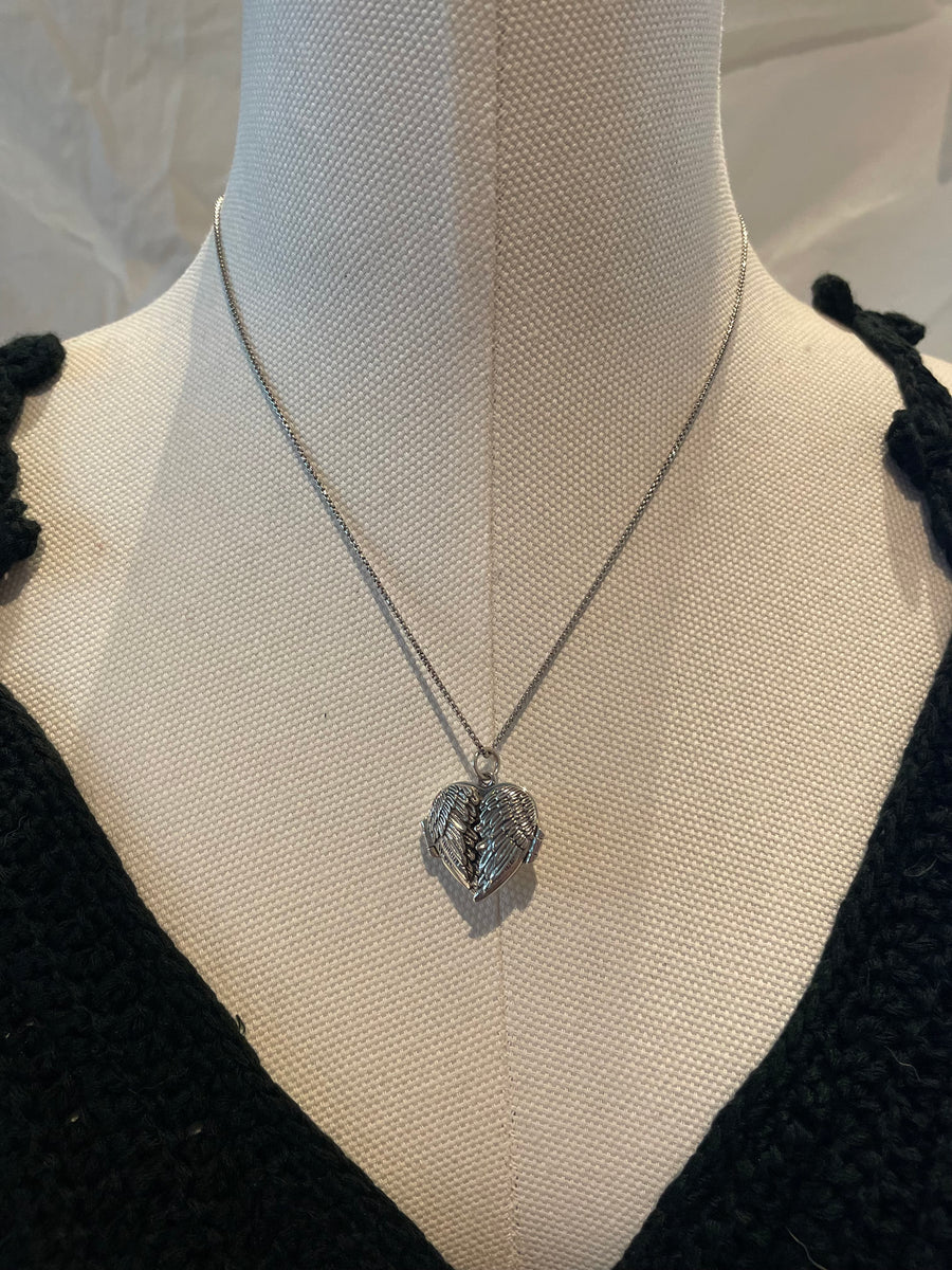 On The Wings of Love Locket Necklace