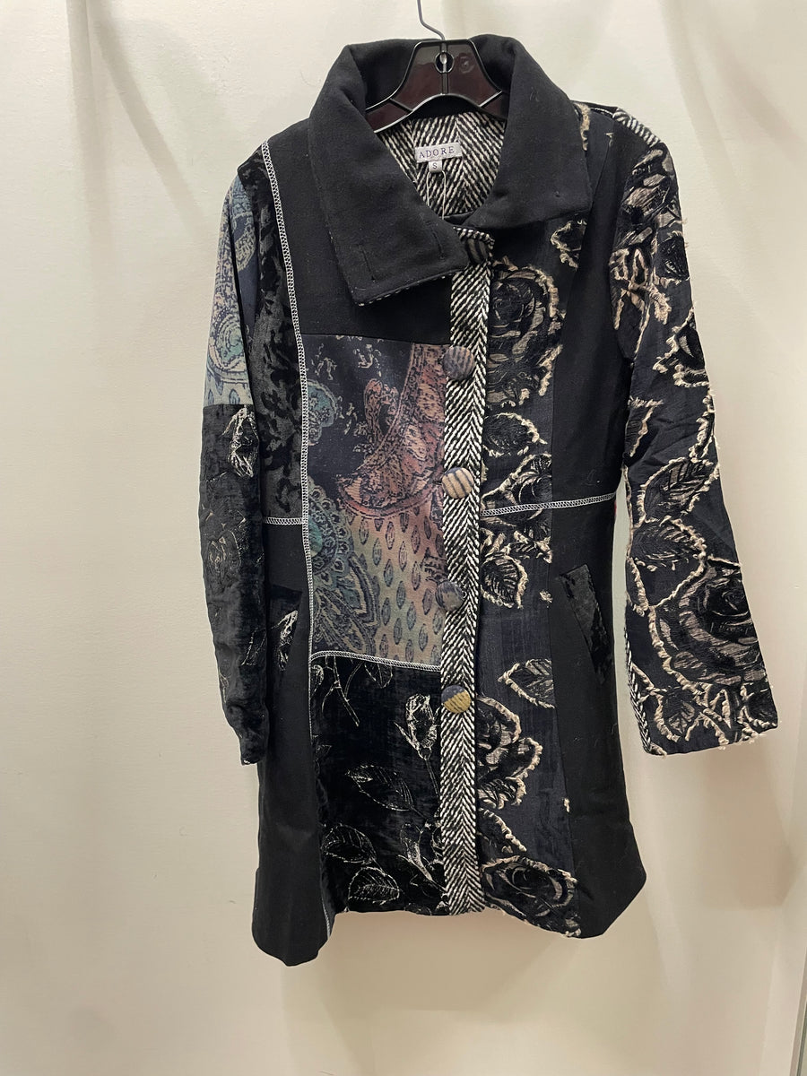 Mixed Media Jacket by Adore