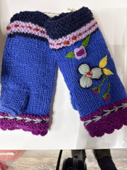 Color Block Knit Mittens and Fingerless Armwarmers By Many Hands