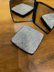 Rhinestone Square Compact Mirror