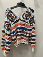 Reversible Crochet Faux Wrap Sweater