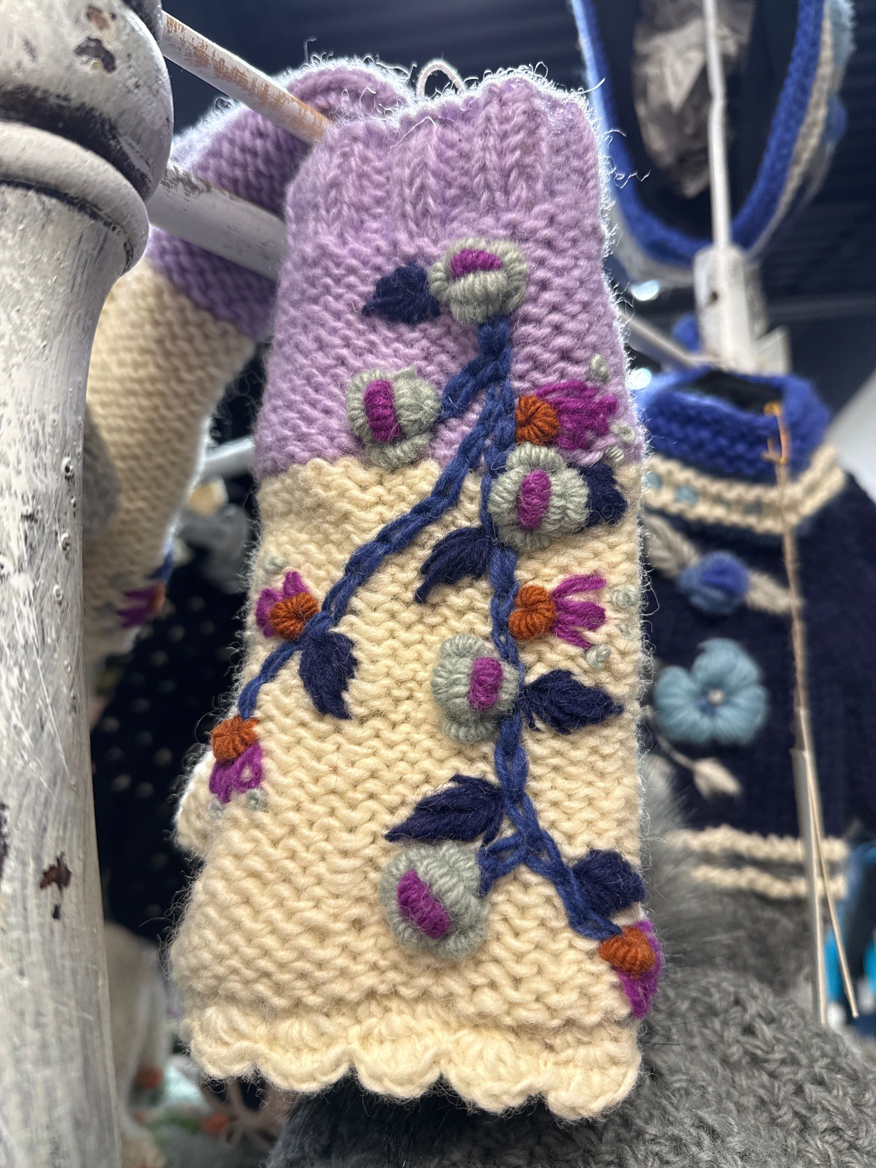 Flora Knit Handwarmers or Mittens By Many Hands