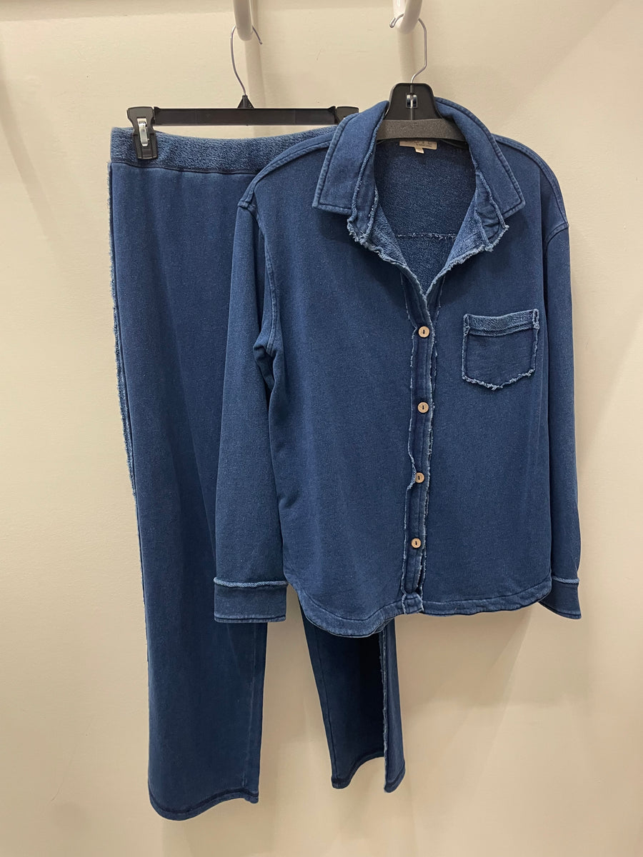 Color Wash Terry Anywhere Pant