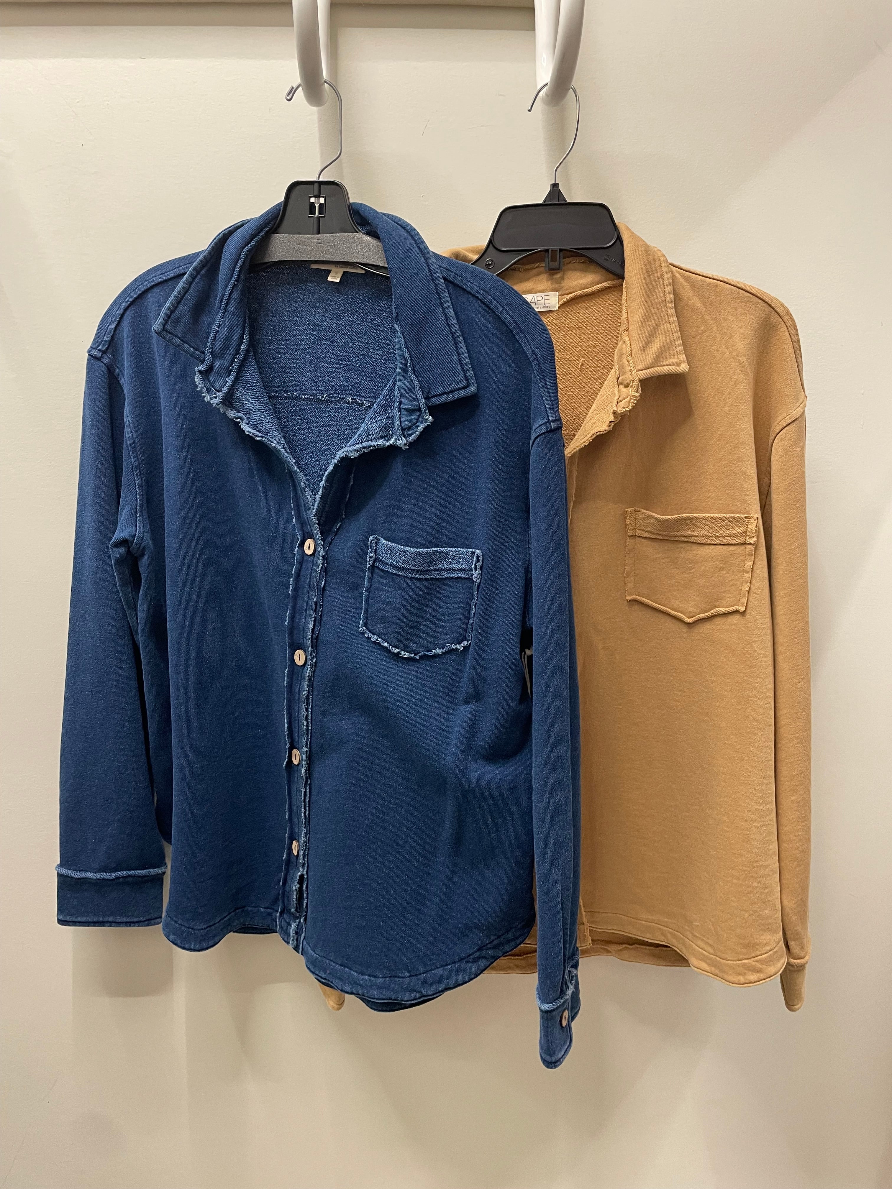 Color Wash Anywhere Shacket by Escape