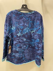 Printed Fleece Pullover in Lapis by Escape