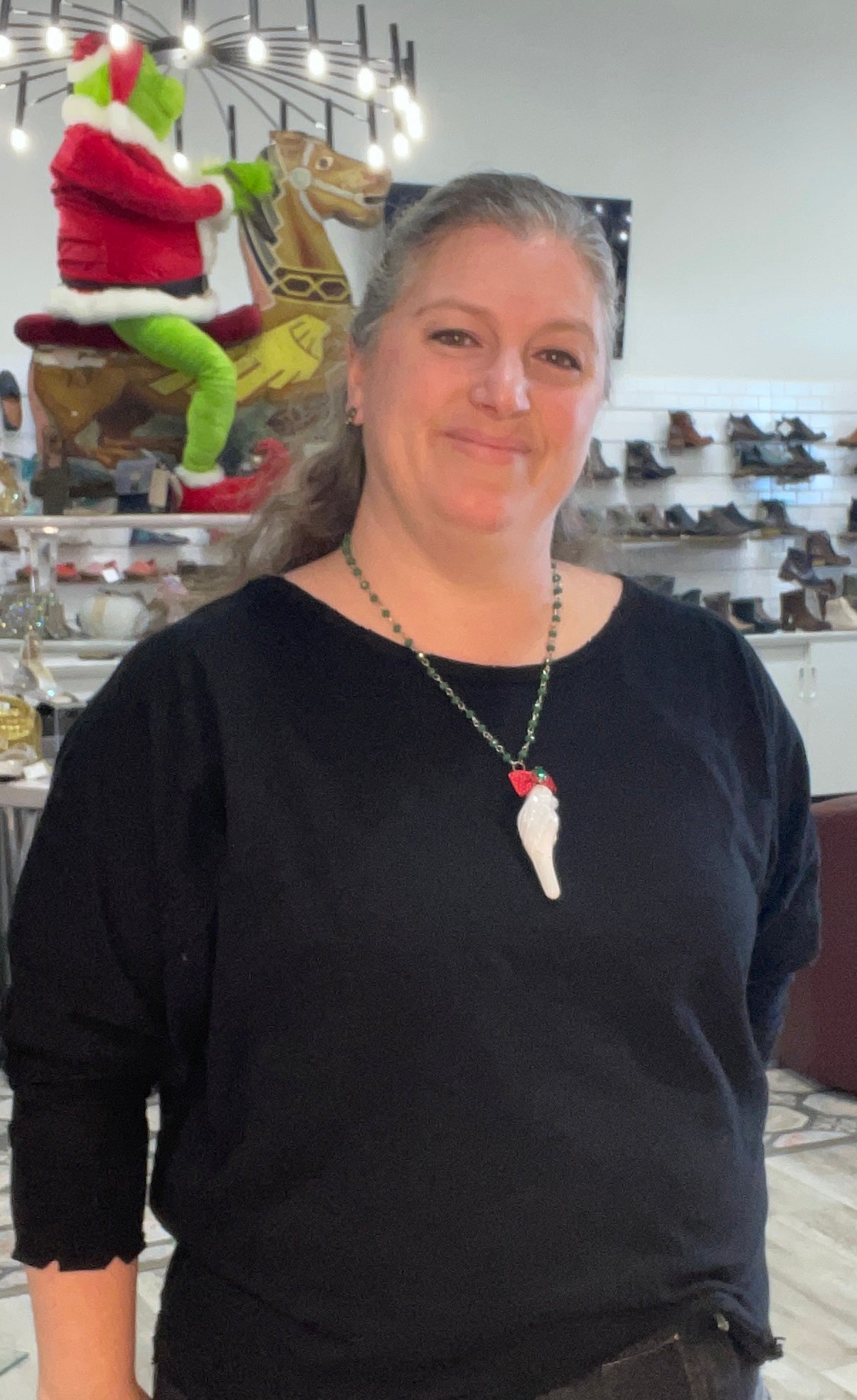 White Parrot Bulb Necklace by Gina