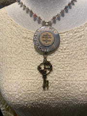 Vintage Telephone Button Necklace by Gina
