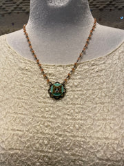 Fancy Vintage Cat Cameo Necklace by Gina