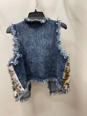 Denim Faux Fur Vest by Adore Robin Boutique