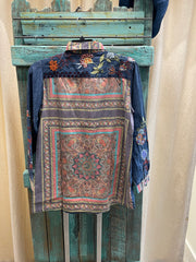 Embroidered Denim Blouse by All About Her