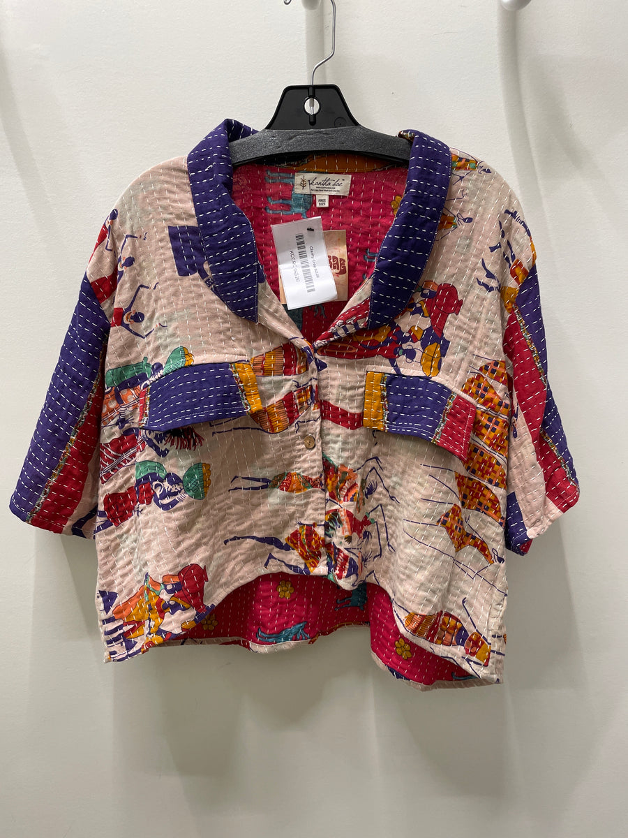 Kantha Clarity Crop Button Down #250 by Kantha Bae