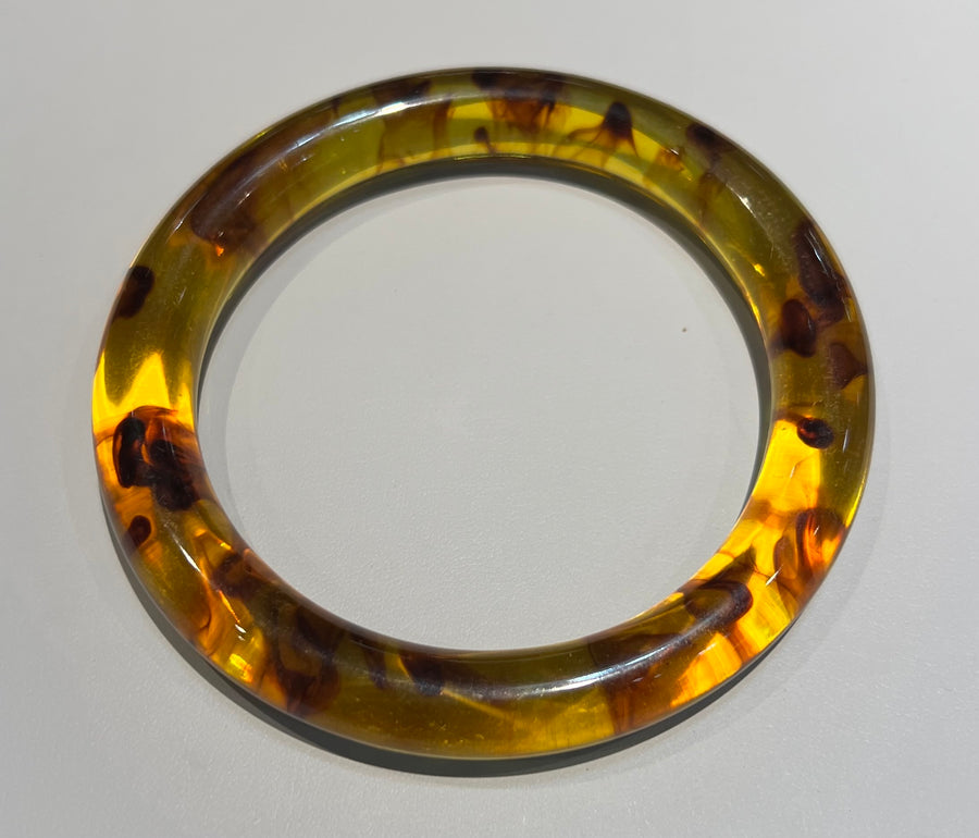 Small Inlay Flat Copal Bangle