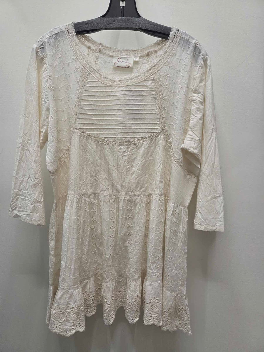 Boho Smocked Eyelet Boho Top by Paper Lace