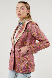 Renaissance Silk Jacquard Blazer by Aratta