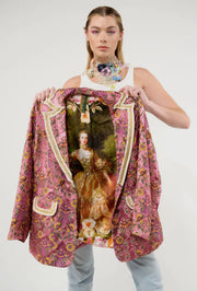 Renaissance Silk Jacquard Blazer by Aratta