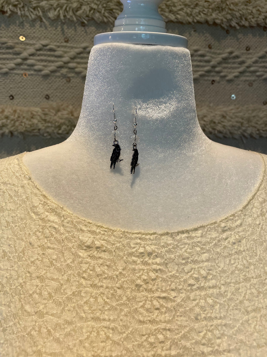 Raven Charm Earrings by Gina