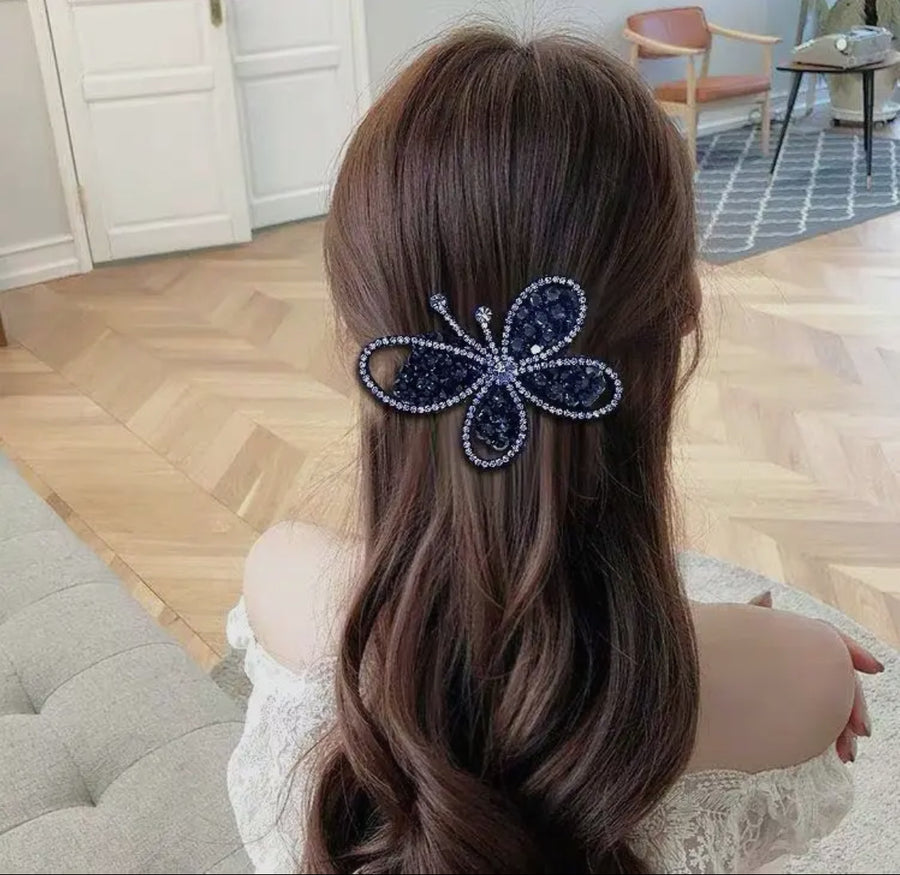 Butterfly Rhinestone Hair Clip