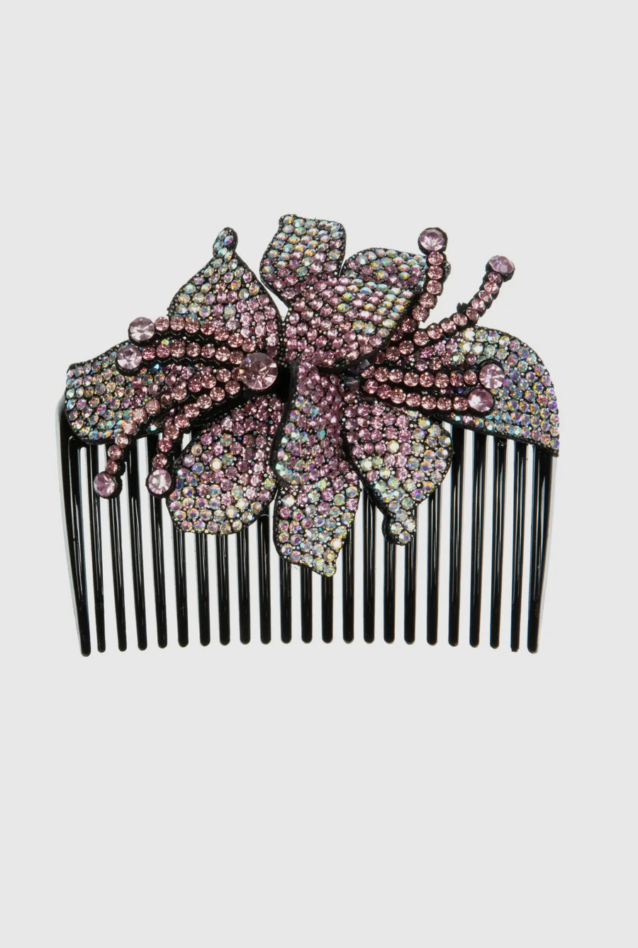 Floral Rhinestone Hair Comb