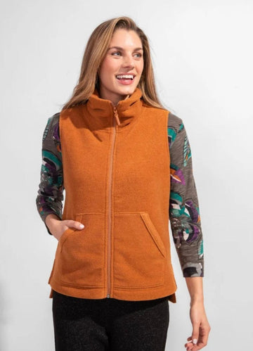 Frosted Fleece Zip Vest - Robin Boutique-Boutique 