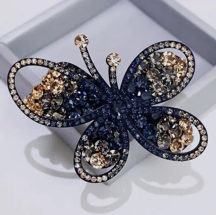Butterfly Rhinestone Hair Clip