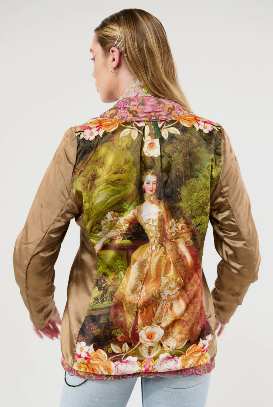 Renaissance Silk Jacquard Blazer by Aratta