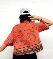 Kantha Clarity Crop Button Down #111 by Kantha Bae