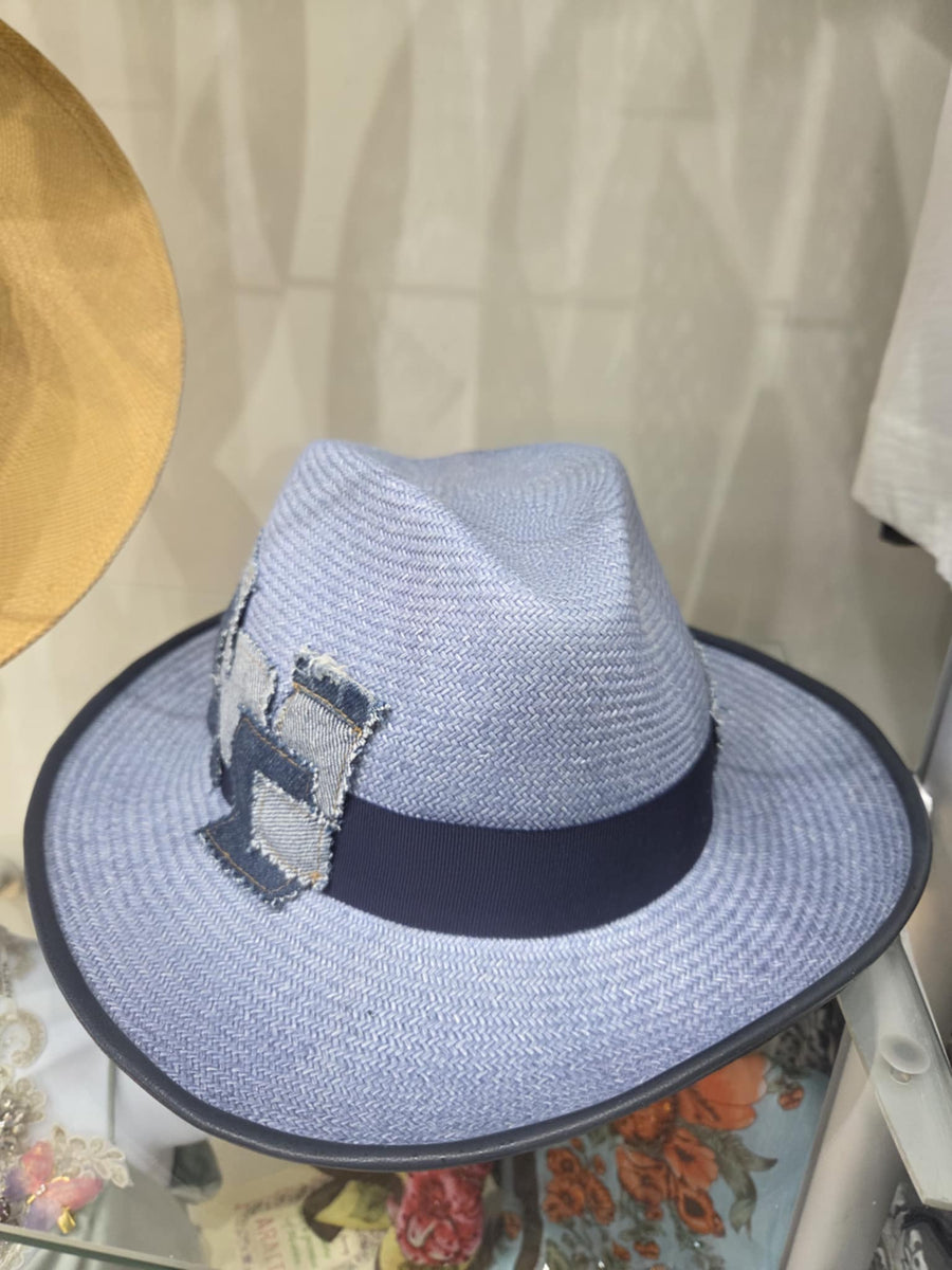 Levi -Denim Patchwork Fedora