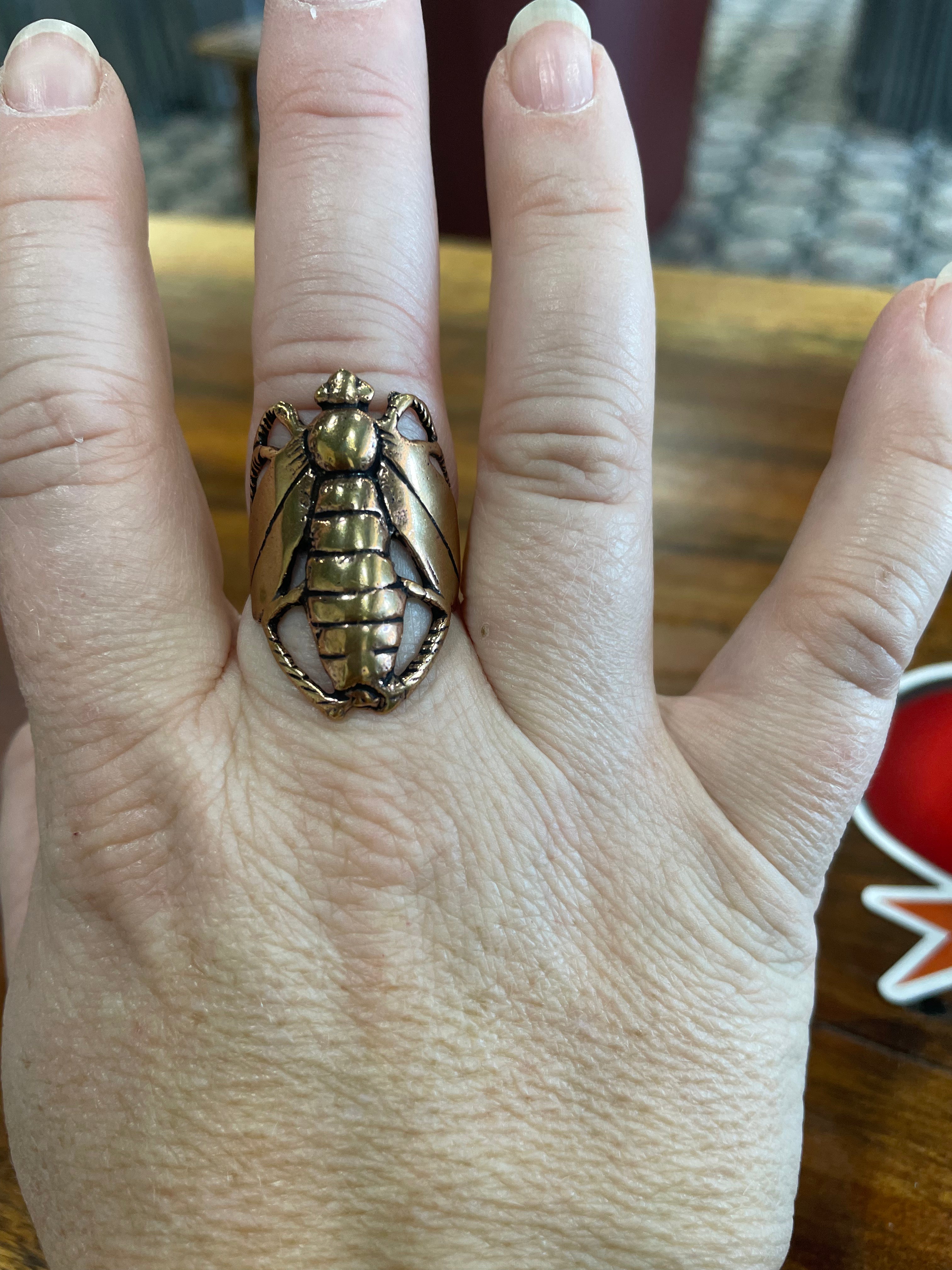 Locust Love Wrap Ring in Bronze