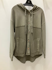 Waffle Knit Hoodie in Olive by Escape