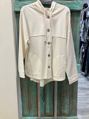 Waffle Knit Hoodie in Ivory by Escape