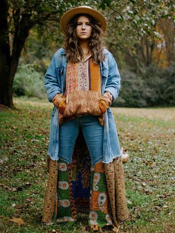 Upcycled Denim Bloomer Bell by Kantha Bae - Robin Boutique-Boutique 