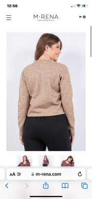 Button Cardigan in Plum by M Rena