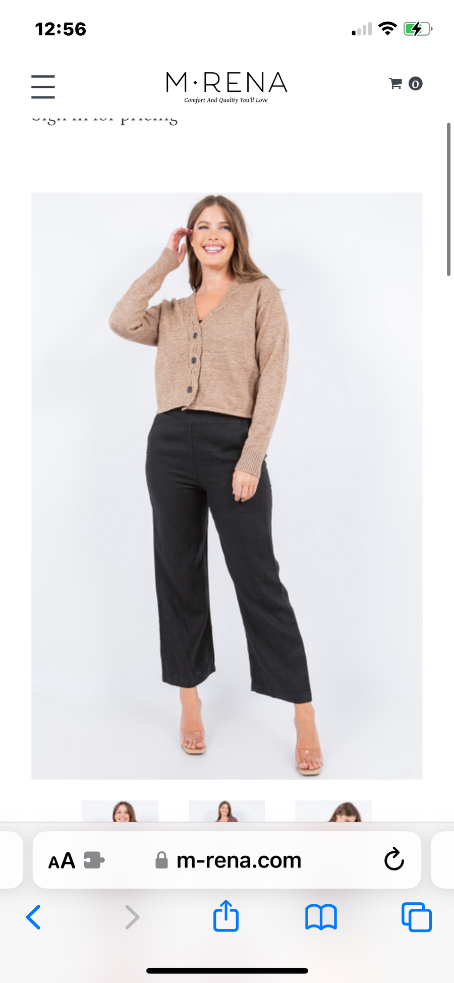 Button Cardigan in Plum by M Rena