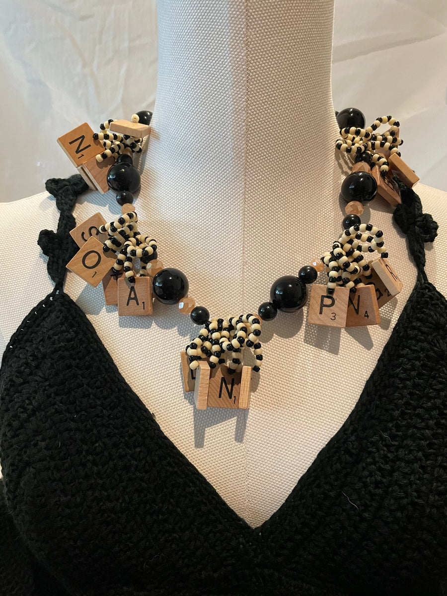 Bohemian Scrabble Charm Necklace by Lori