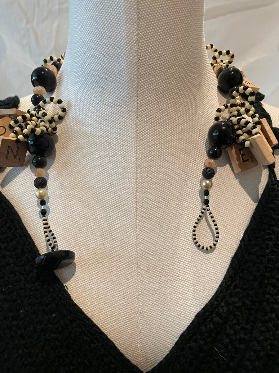 Bohemian Scrabble Charm Necklace by Lori