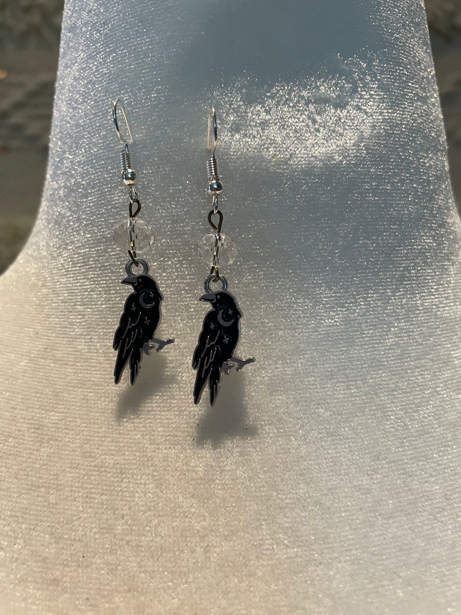 Raven Charm Earrings by Gina