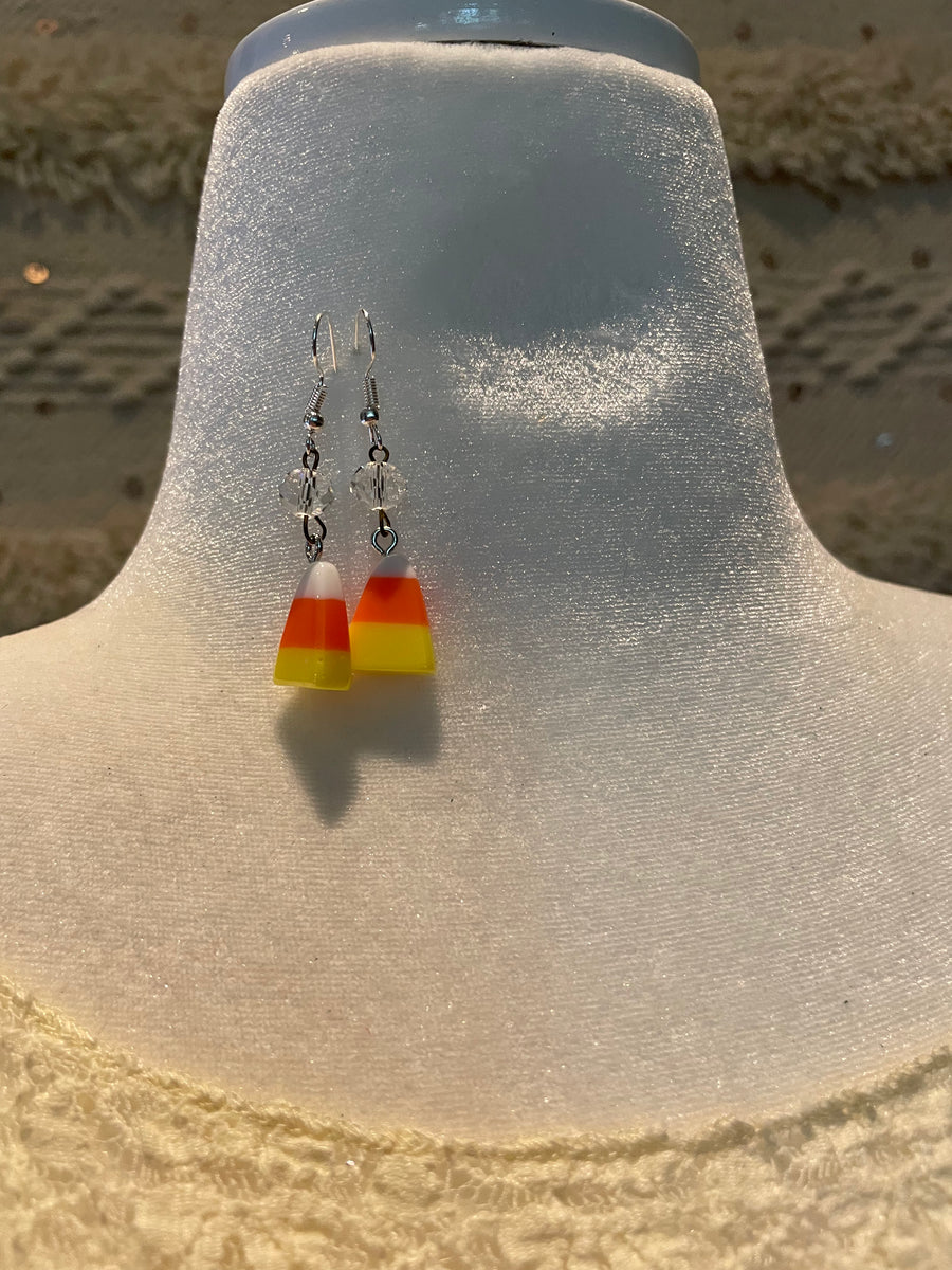 Candy Corn Charm Earrings by Gina