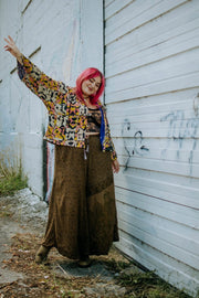 Half Moon Cropped Hooded Jacket #164 by Kantha Bae