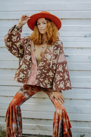 Half Moon Cropped Hooded Jacket #001 by Kantha Bae