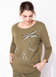 Destination 3/4 Sleeve Tee Dragonflies by Escape