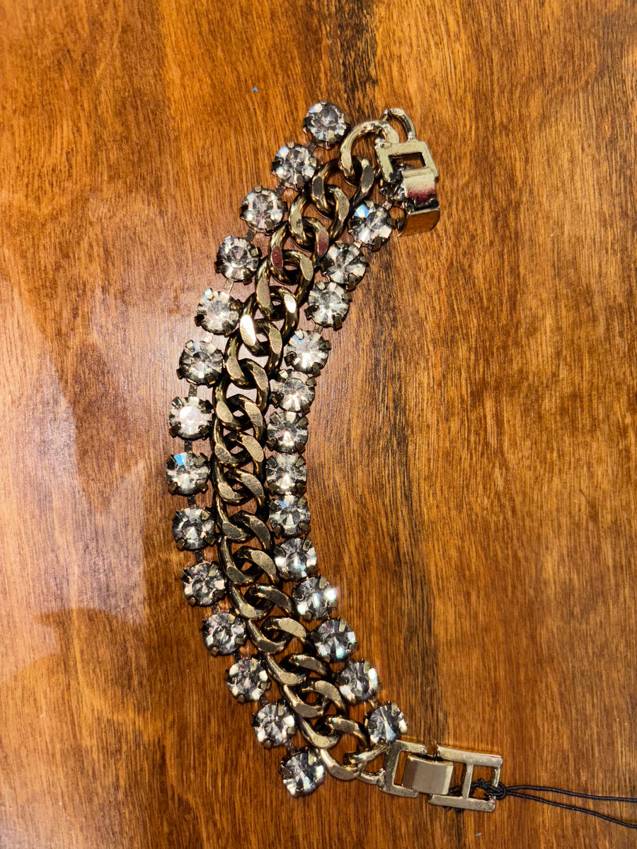 Multi Chain Rhinestone Bracelet