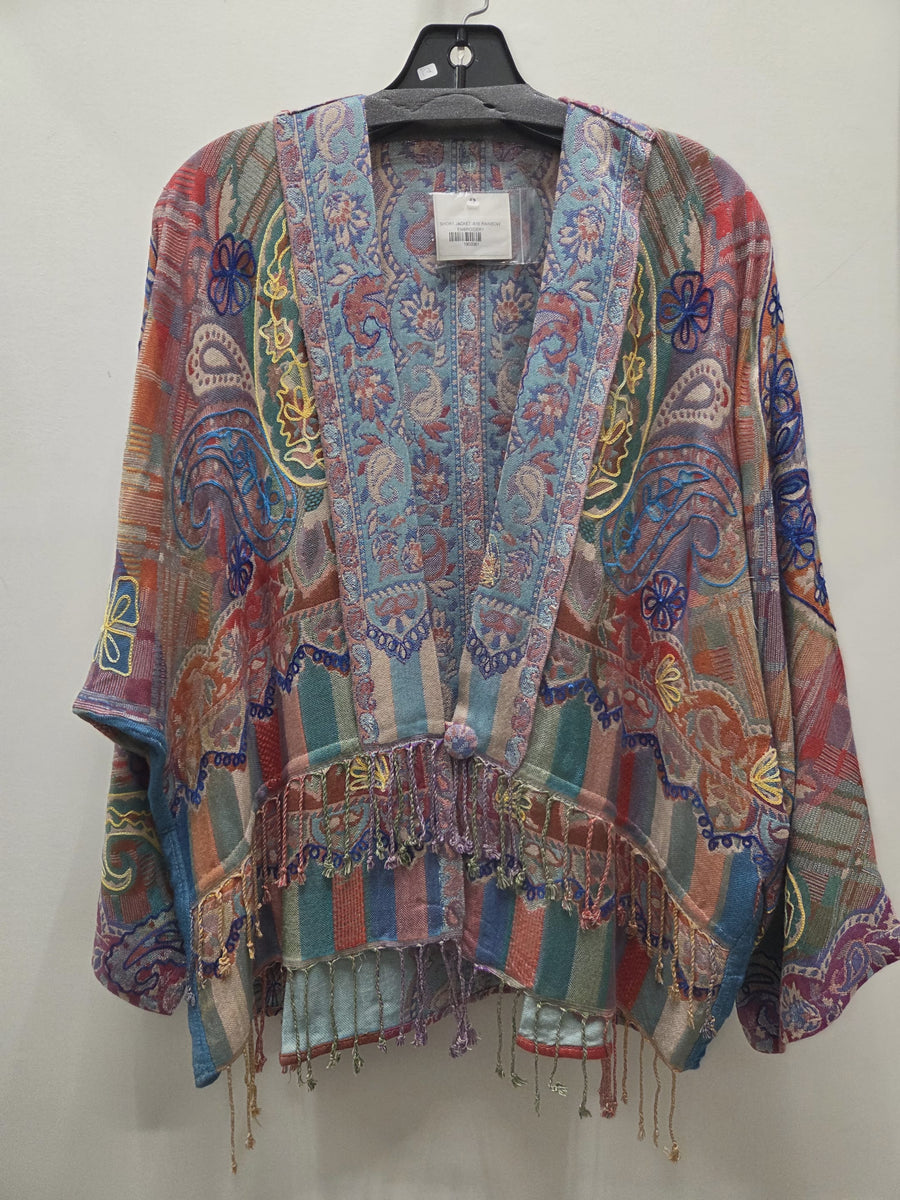 Reversible Rainbow Tapestry Fringe Top