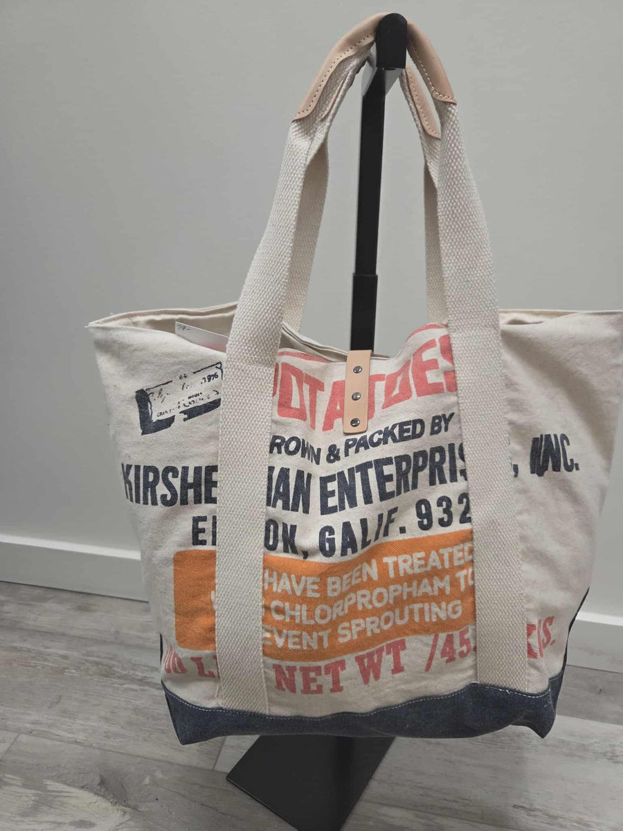 Flour Sack Swan Canvas Bag