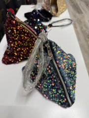 Pyramid Sequins Evening Wristlet Handbag Robin Boutique