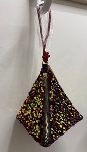 Pyramid Sequins Evening Wristlet Handbag Robin Boutique
