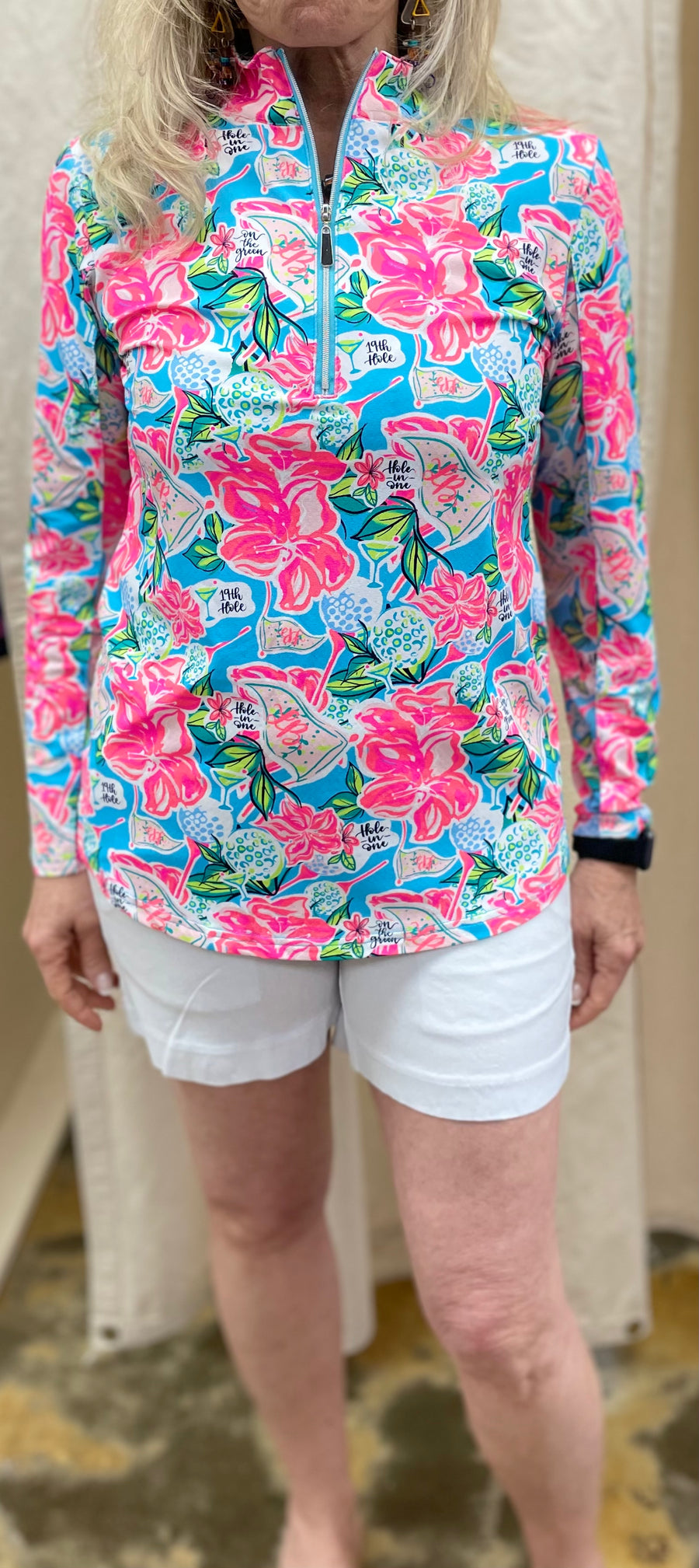 Beachtime High Neck Zip Pullover SPF0632 - Robin Boutique-Boutique 