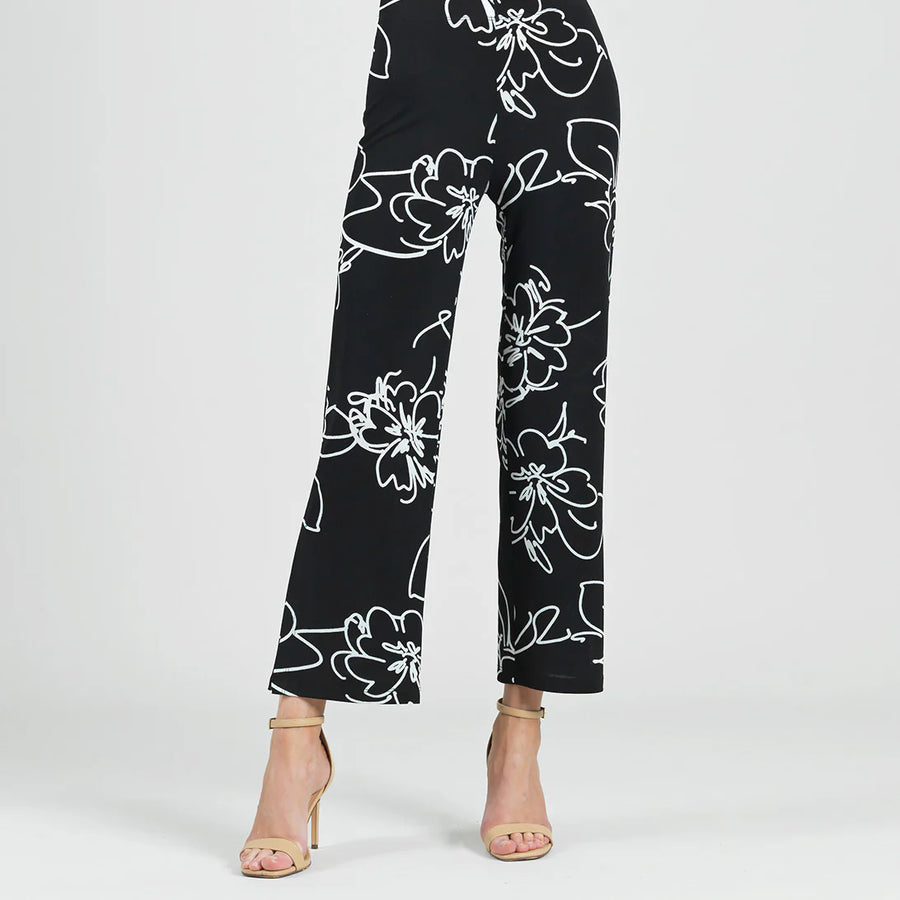 Crepe Knit Side Slit Ankle Pant by Clara Sun Woo