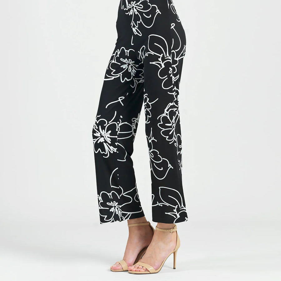 Crepe Knit Side Slit Ankle Pant by Clara Sun Woo