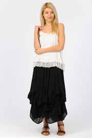 Long Bubble Skirt in Black by Cute Options
